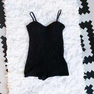 Black Lace Romper